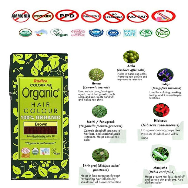 RADICO ORGANIC HAIR COLOUR Brown