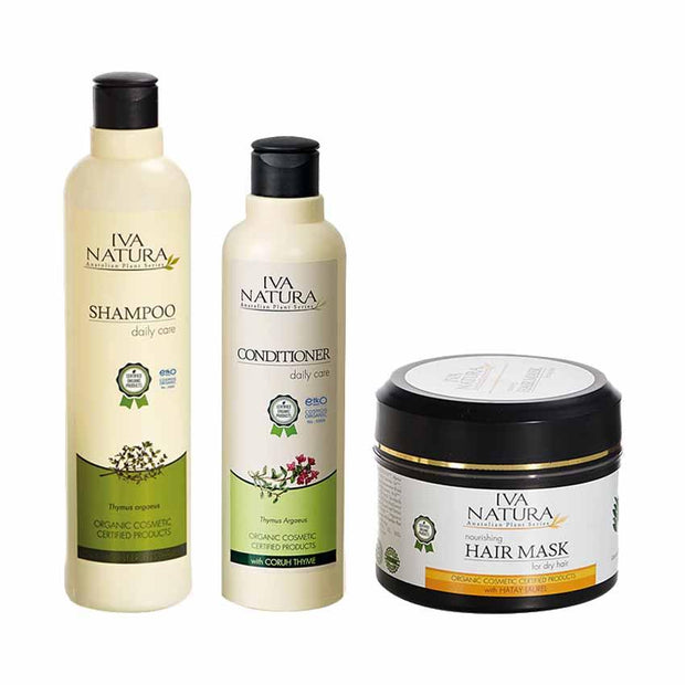 IVA NATURA Shampoo & Conditioner with Hair Mask Bundle